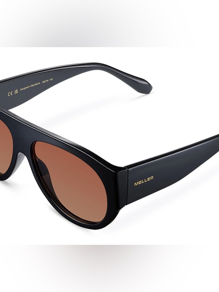 New*Meller Lira Sunglasses In Black/Brown — image 2 of 8